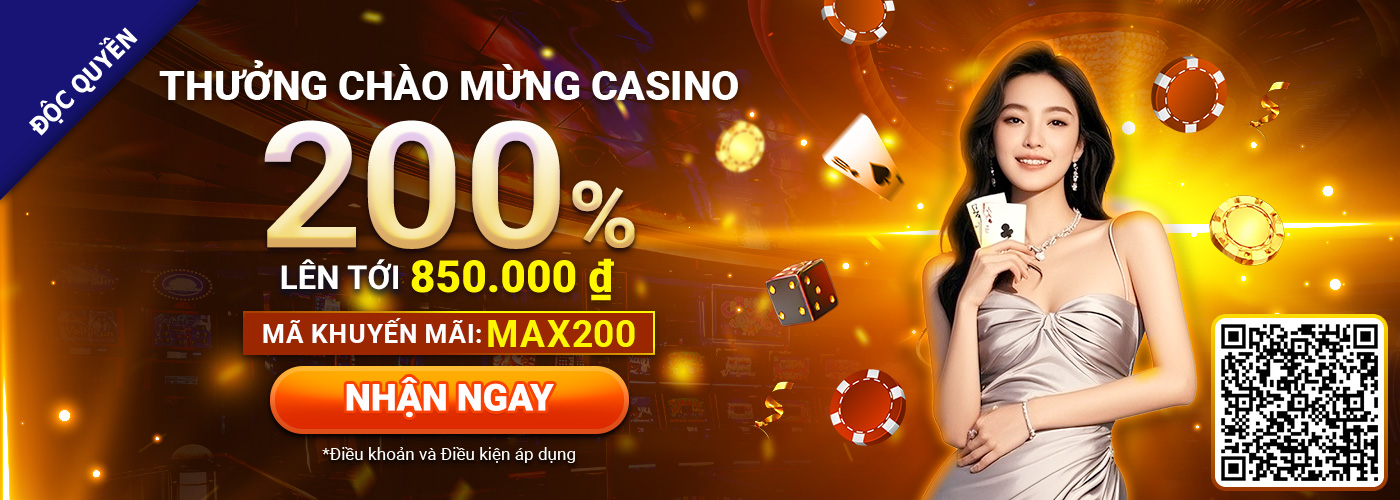 200% Thưởng Chào Mừng Casino Trực Tiếp SBO